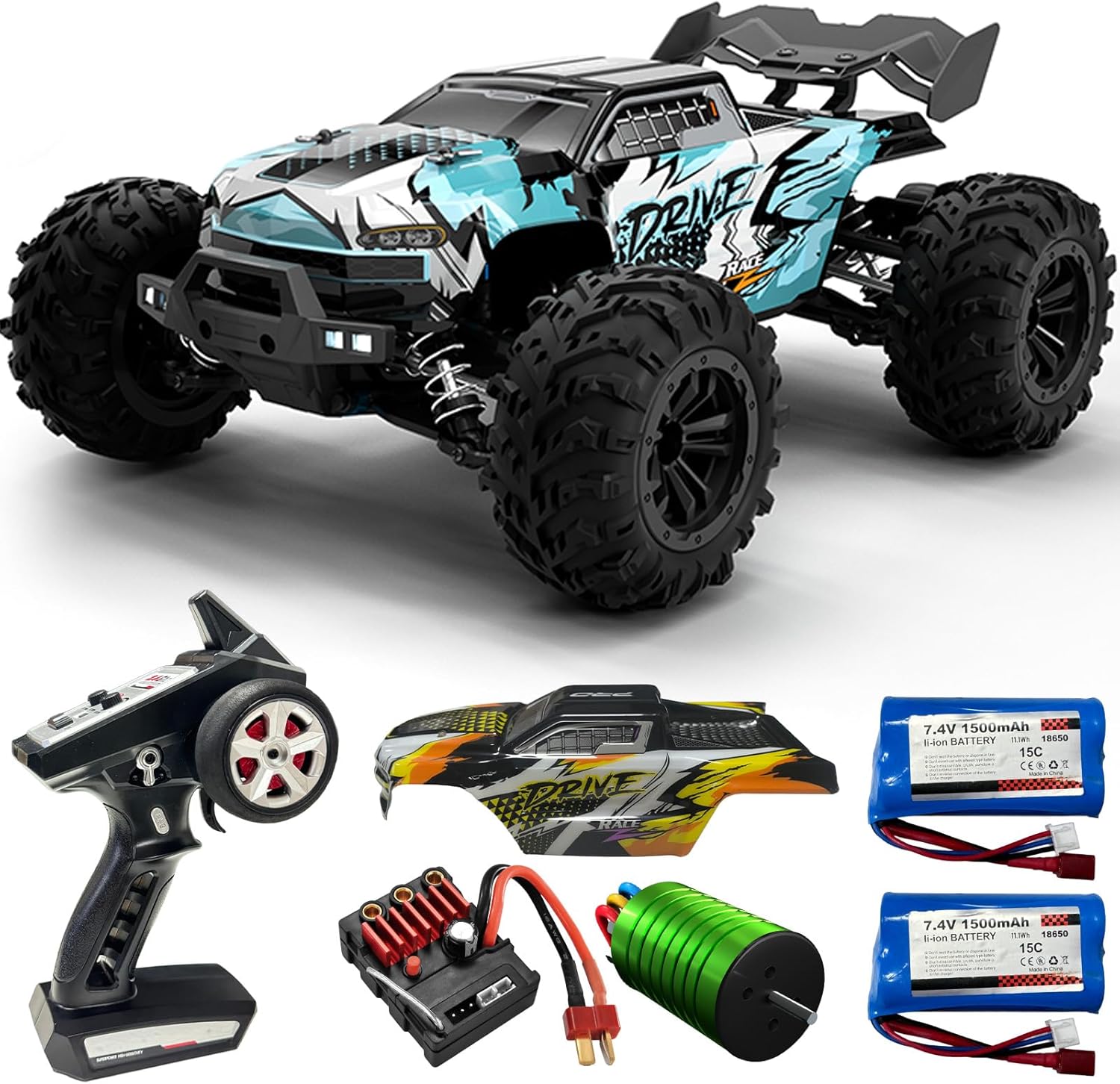 Rc Hobby Grade Monster Truck - Fırçasız RC Canavar Kamyon 1:16 Ölçek