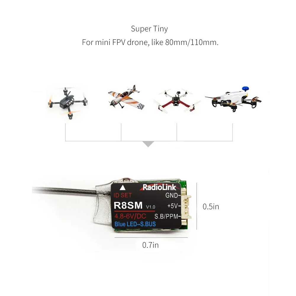 Radiolink R8SM 8 Kanallı Mini  - Receiver Sbus 8Ch incelemesi ve fiyatı